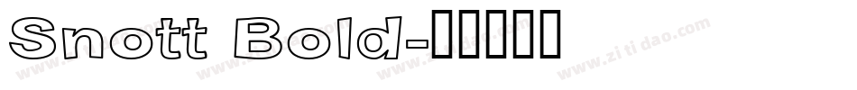 Snott Bold字体转换